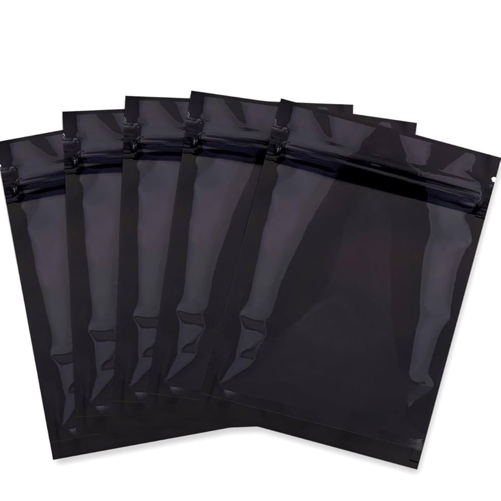 Amazon.co.jp: Rimikuru アルミ袋 チャック付き ジッパー付き 黒
